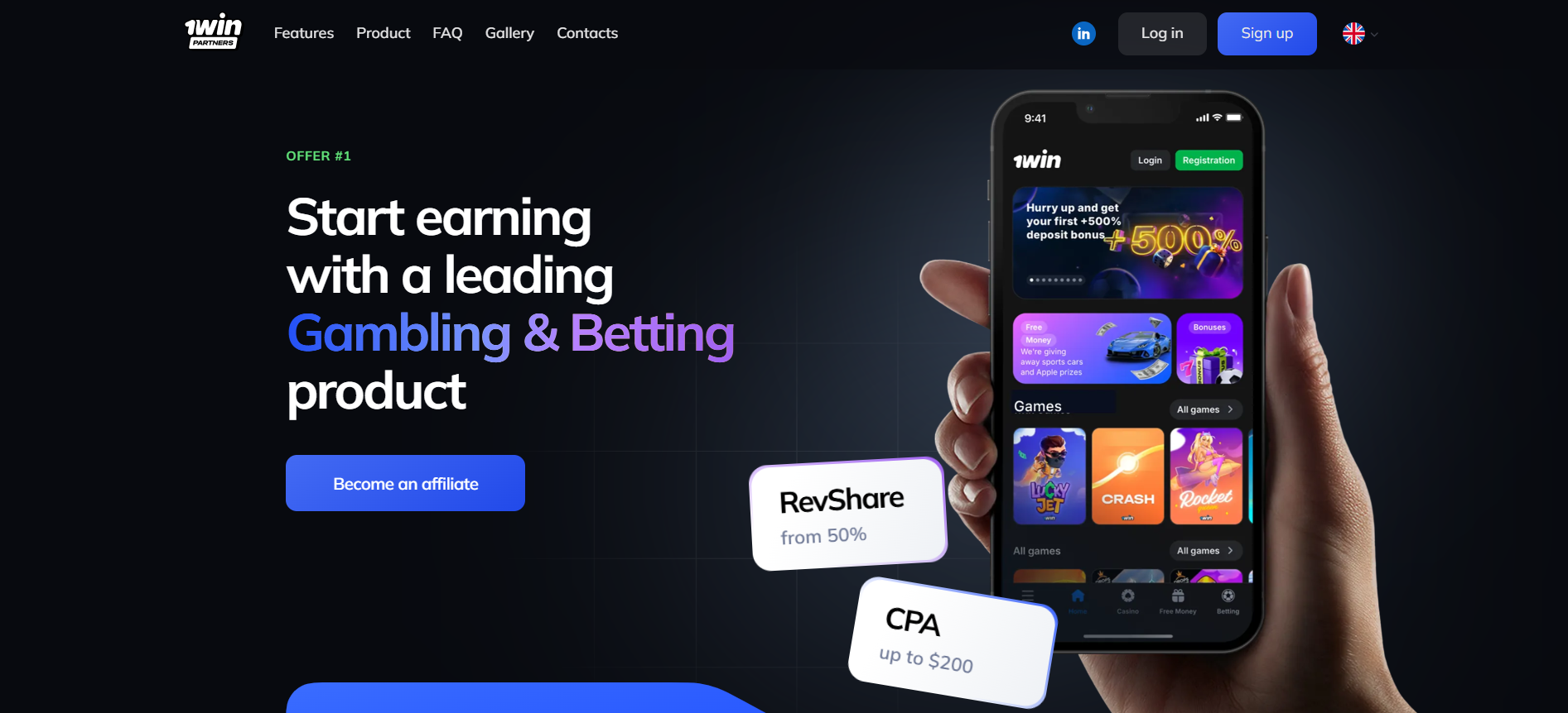 Start earning with 1win affiliate marketing program online