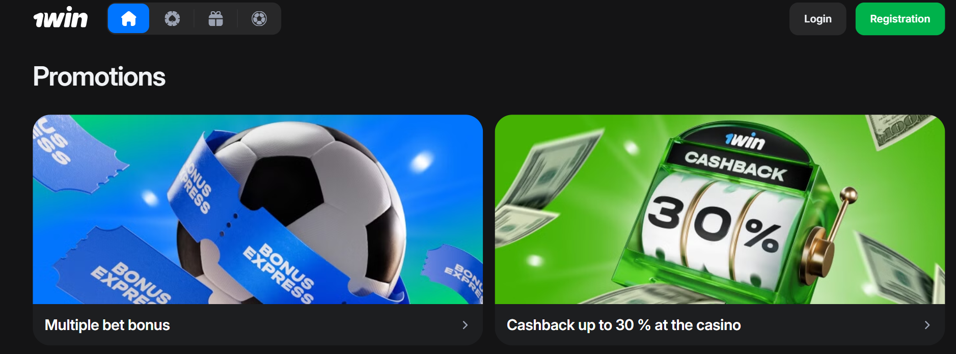 Sports betting bonus ready for players at 1win online